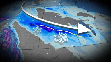 Developing clippers spread wet snow from Edmonton to Saskatoon