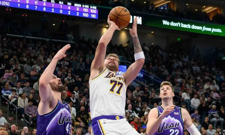 Doncic scores 33 points as Lakers outlast Jazz