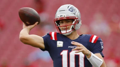 Drake Maye 72-yard touchdown pass ties Pats-Bucs at 7-7