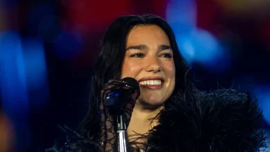 Dua Lipa Gives Cheetah Print a Serious Upgrade With Peek-Boo-Denim Detailing