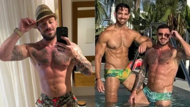 Duncan James shows off his hot new boyfriend as they celebrate Blue's latest single 'Waste My Love'