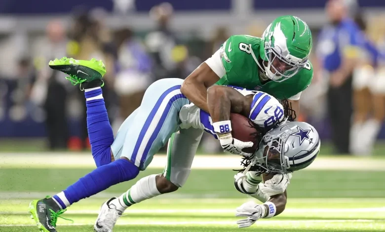 Eagles Adoree Jackson, Moro Ojomo injured vs Cowboys. Cooper DeJean's role