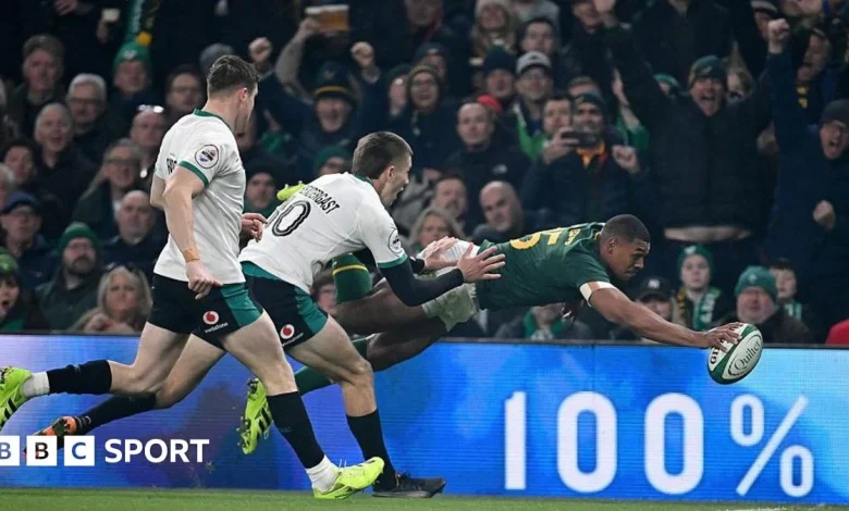 Early Willemse try has South Africa ahead in Dublin - text and radio