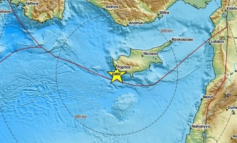 Earthquake shakes Cyprus, epicenter in Paphos