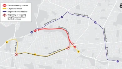Eastern Freeway Closure - 7 To 10 November 2025