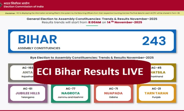 Election Commission Bihar Results 2025 LIVE: Counting of vote begins soon, check live results on eciresults.nic.in & results.eci.gov.in