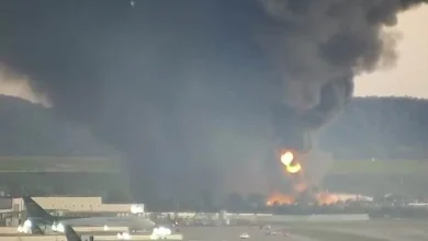 Emergency services have rushed to a cargo plane crash at an airport in Kentucky.
