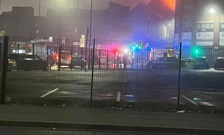 Emergency services swarm town centre as major fire engulfs closed nightclub