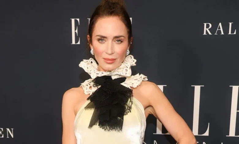 Emily Blunt Stuns at Elle’s 2025 Women in Hollywood Event in Ralph Lauren Gown