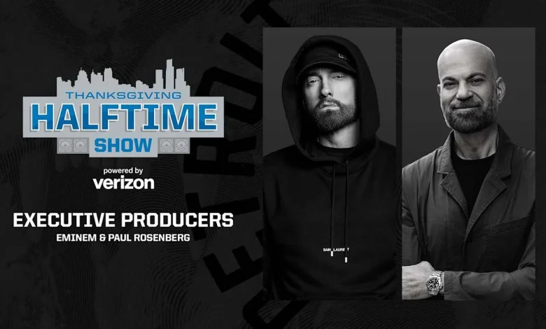 Eminem and Paul Rosenberg to serve as executive producers of Detroit Lions Thanksgiving Halftime Show powered by Verizon
