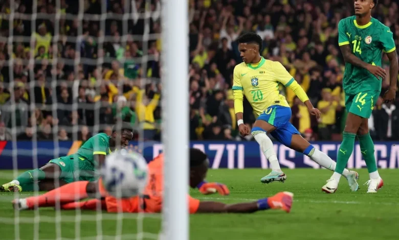 Estêvão marca o quarto gol pela Seleção nos últimos cinco jogos; veja