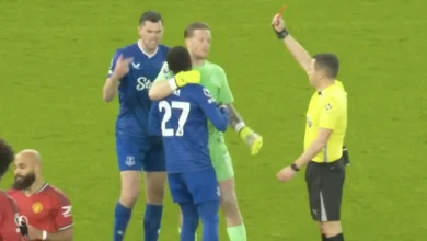 Everton star Gueye sent off for slapping OWN TEAM-MATE before Pickford forces him off pitch vs Man Utd