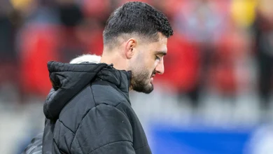 Ex-Chelsea star Armando Broja appears to break down in tears and consoled by team-mate after huge win for Albania