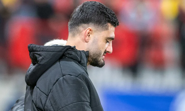 Ex-Chelsea star Armando Broja appears to break down in tears and consoled by team-mate after huge win for Albania