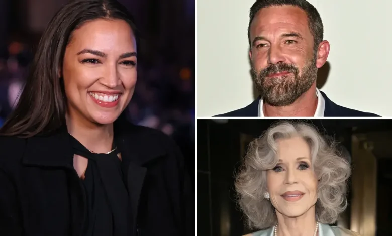 Exclusive | AOC trumpets small donors — but celebs like Jane Fonda, Ben Affleck and more give big