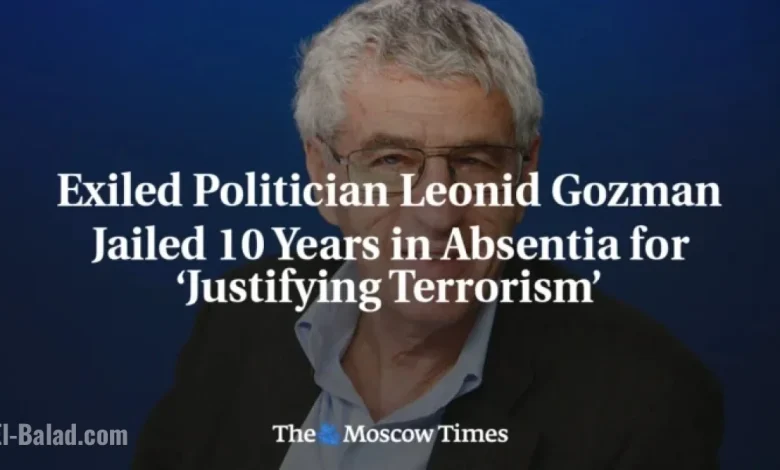 Exiled Politician Leonid Gozman Sentenced to 10 Years for Terrorism Justification