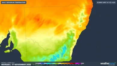Extreme fire danger and snow on the same day in NSW