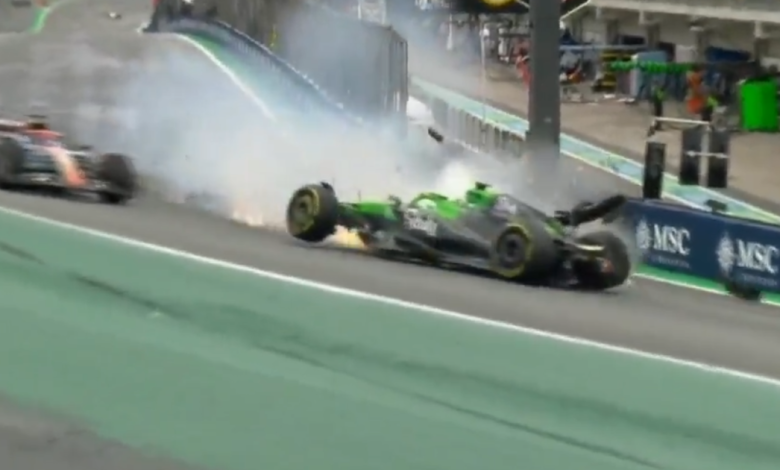 F1: Bortoleto reage à batida, manda recado e revela se correrá no domingo