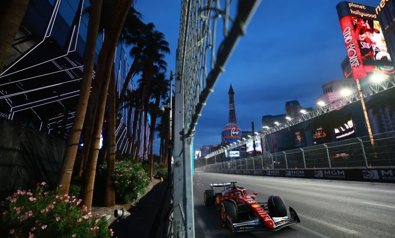 F1 Las Vegas GP: Charles Leclerc leads Alex Albon in dusty opening practice