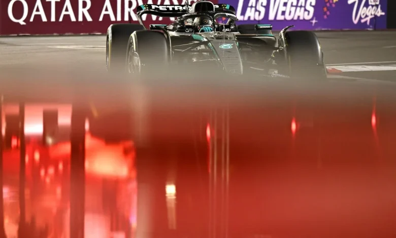 F1 Las Vegas GP: George Russell heads FP3 as both McLaren drivers hit trouble