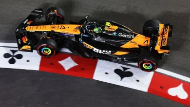 F1 Las Vegas GP: Lando Norris tops red flag-interrupted second practice