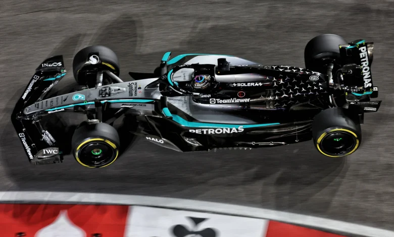 F1 news: Russell fastest in topsy-turvy final Vegas practice