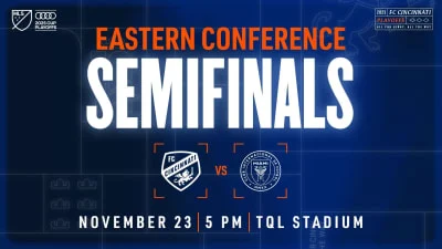 FC Cincinnati to host Inter Miami CF in Eastern Conference Semifinals on Sunday, November 23