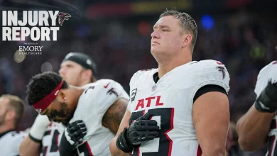 Falcons injury report: 2 starting offensive linemen miss second straight practice