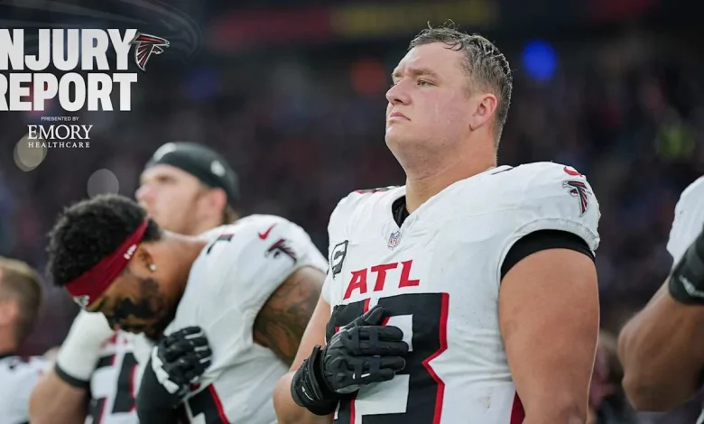 Falcons injury report: 2 starting offensive linemen miss second straight practice