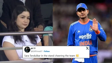 Fans react after spotting Sara Tendukar in Hobart during AUS vs IND 3rd T20I