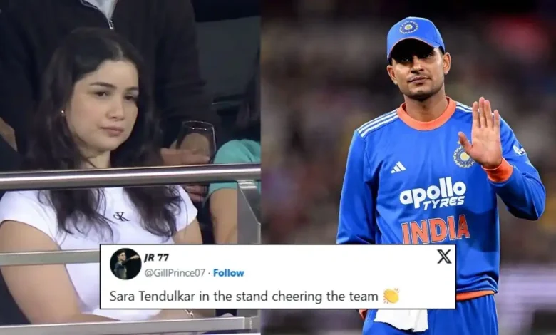 Fans react after spotting Sara Tendukar in Hobart during AUS vs IND 3rd T20I