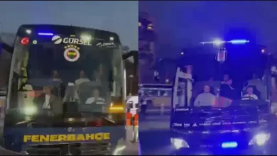Fenerbahçe derbisi için takım otobüsleri Tüpraş Stadyumu’na ulaştı