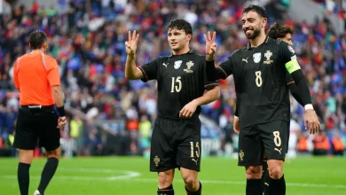 Fernandes, Neves hat tricks seal Portugal WC spot