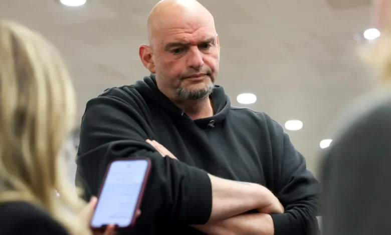 Fetterman hospitalized after fall near his Pennsylvania home