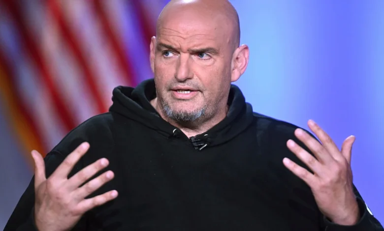 Fetterman says he’s back home after a fall put the Pennsylvania senator in the hospital