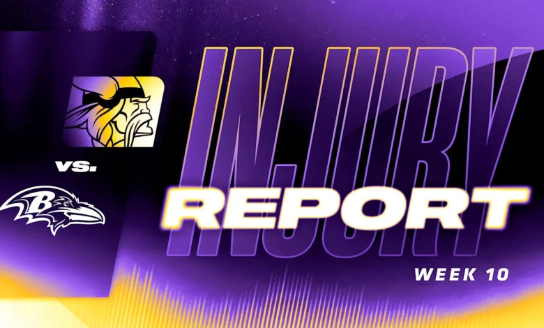 Final Vikings vs. Ravens Injury Report for Week 10 of 2025