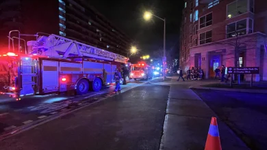 Fire crews continue to battle flames at Thorncliffe Park high-rise complex