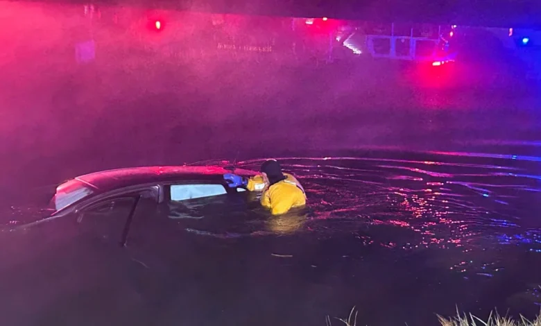 Firefighter saves elderly man who drove car into pond, West Chester township says