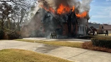 Firefighters respond to Evans house fire, no injuries reported