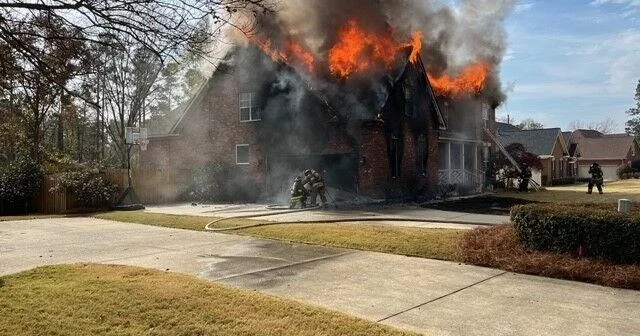 Firefighters respond to Evans house fire, no injuries reported