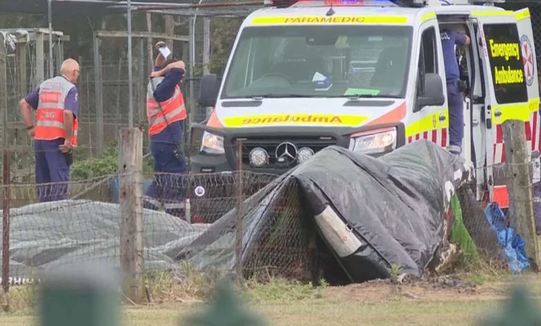 Five children hurt after jumping castle became untethered in Sydney