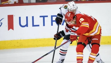 Flames’ Zayne Parekh exits with upper-body injury vs. Blackhawks
