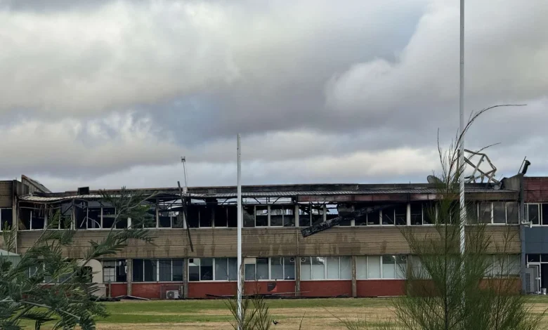 Flames ravage school