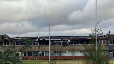 Flames ravage school