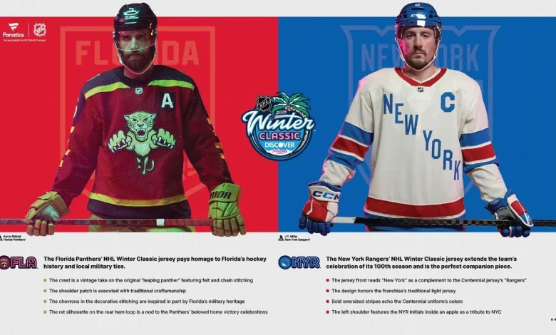 Florida Panthers, New York Rangers reveal Winter Classic jerseys