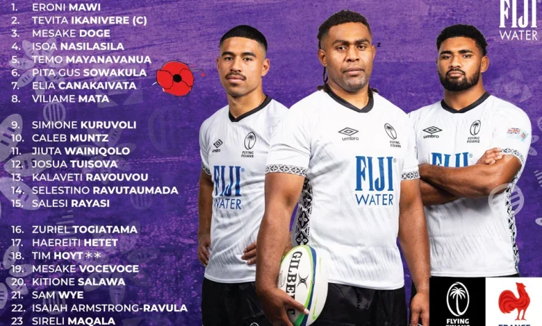 Flying Fijians retains the same line up that played England