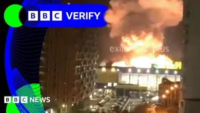 Footage shows blast in Russia's Novorossiysk and aftermath of strikes in Ukraine