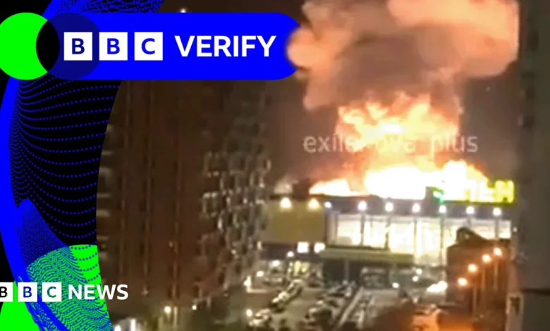 Footage shows blast in Russia's Novorossiysk and aftermath of strikes in Ukraine