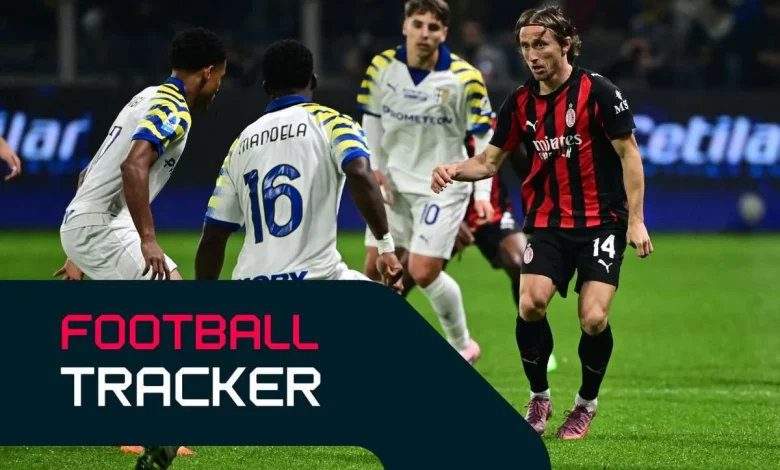 Football Tracker: AC Milan looking to go top of Serie A, Chelsea facing Wolves