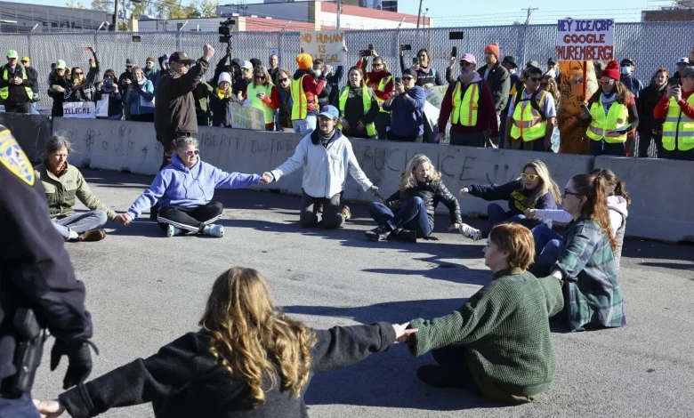 Fourteen suburban moms arrested in sit-in protest outside Broadview ICE facility